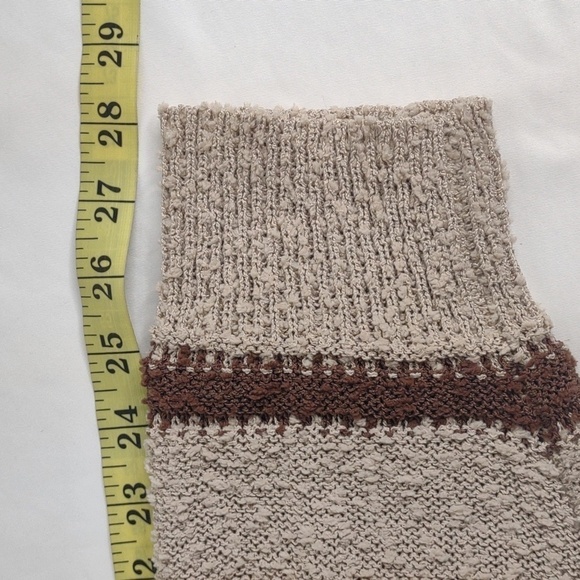 Mason & Belle textured tan striped long sleeve crew neck sweater, size XXL, NWT - Picture 7 of 9